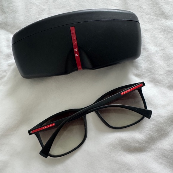 Prada Black Rectangular Sunglasses - Picture 4 of 8